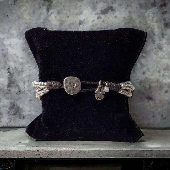 Lucky Brand Mixed Metal Beads Charm Bracelet Luck Shamrock Clover St Patricks - Picture 2 of 15